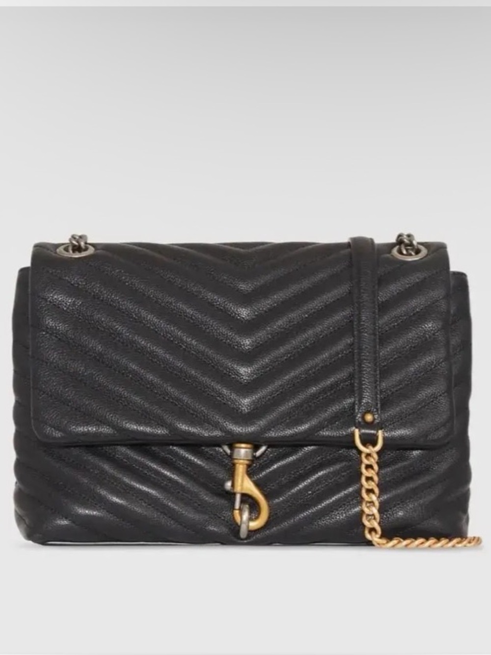 NWT Rebecca Mincoff Edie Flap Shoulder bag with gold and silver